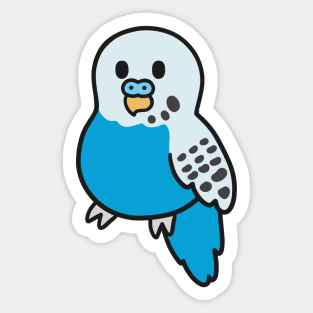 Cute Blue Budgie Sticker